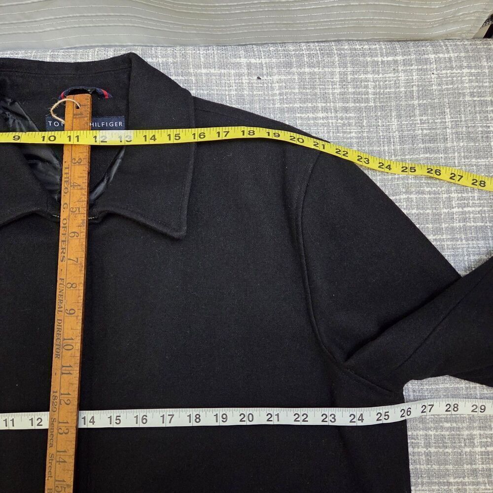 Tommy Hilfiger Classic Bomber Jacket Wool Blend Black Quilted Lining Men's XL - Picture 6 of 15